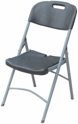 TOTAI - Folding Plastic Chair Woodgrain Finish