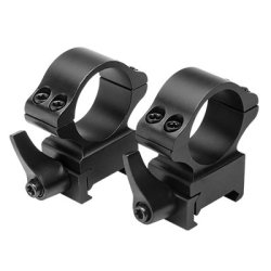 Nc Star 1" X 1.0"h Steel Quick Release Rings-blk