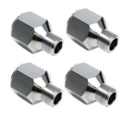 4PCS Airbrush Hose Adaptor Fitting 1 4 Inch Bsp Female To 1 8 Inch Bsp Male Connector