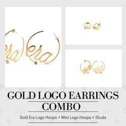 Goldair Gold Logo Earrings Combo