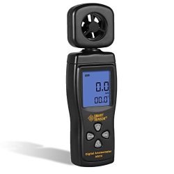 Anemometer Digital Lcd Wind Speed Meter Gauge Air Flow Velocity Thermometer Measuring Device With Backlight For Windsurfing Sailing Kite Flying Surfing Fishing Etc. MINI