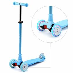 Samtoys Scooter For Kids - 3 Wheels Adjustable Kick Scooter With LED Light Up Jelly Wheels For Girls Boys 3 To 8 Years OLD 5