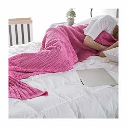 Maryyun Mermaid Tail Blanket Mermaid Blanket For Girls All Seasons Soft And Warm Sleeping Mermaid Blanket For Kids Color : Rose Size : 80X180CM