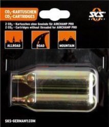 Sks CO2 Cartridges No Thread 16 G X2 For Use With Airchamp Bicycle Pump