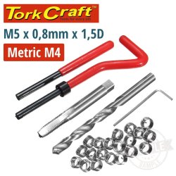 Tork Craft Thread Repair Kit 29PC M5 X 0.8 X 1.5D Internal Thread Carded