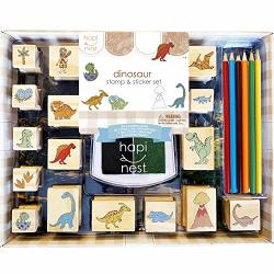 Dinosaur Hapinest Stamp And Sticker Set For Kids Boys Arts And Crafts Kits Ages 4 5 6 7 8 9 Years Old
