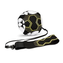Football Kick Trainer Soccer Training Aid For Kids And Adults Hands Free Solo Practice With Belt Elastic Rope Universal Fits 3 4 5 Footballs