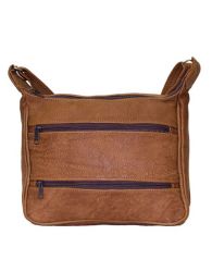 LS-GB513 Genuine Leather Shoulder Bag With Front Pockets