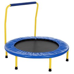 Kids Trampoline JINGJING1 MINI Rebounder Trampoline With Handle And Padded Frame Indoor And Outdoor Trampoline For Kids Age 3+ Blue