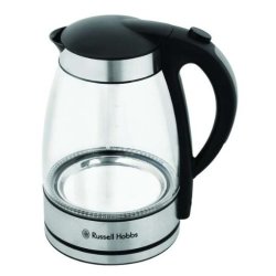 Russell Hobbs Glass Kettle With Blue LED Light Ring 1 7 Litre Prices   Image Big 172159146 