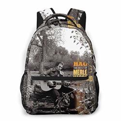 Merle Haggard Hag Backpack Laptop Daypack Multifunction Hiking Travel Racksacks