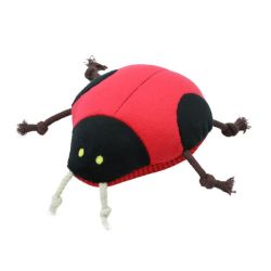 Interactive Pet Squeaky Plush Toy - Ladybug