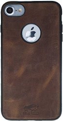 Solo Pelle Iphone 7 "flex" Leather Case Overlay On Polycarbonate Back Cover For Apple Iphone Iphone 7 Vintage Brown
