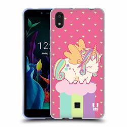 Head Case Designs Spring Fancy Unicorns 2 Chubby Collection Soft Gel Case Compatible For LG K20 2019