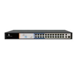 24 Port Fast Ethernet Ai Poe Switch With 2GE 1SFP Uplink