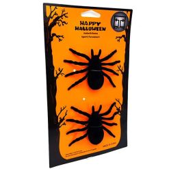 Happy Halloween Twin Spider Pack - Fake Spiders Props - Scary D Cor