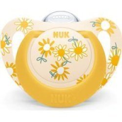 Nuk Silicone Star Soother Sunflowers 6 Months And Older