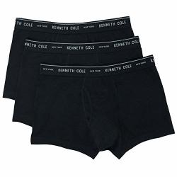 Kenneth Cole New York Men's Cotton Stretch Trunk 3 Pk 3 Pack - Black Small