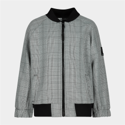 Younger Boys Smart Check Bomber Jacket