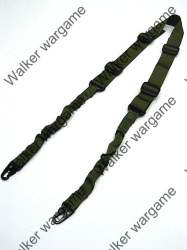 Tactical Two Point Elastic Bungee Snap Hook Rifle Sling -- Od Green