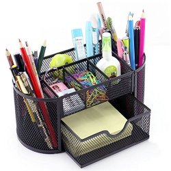 Decobros Desk Supplies Organizer Caddy Black