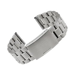 ELander Gear S2 Classic Watch Band SM-R732 Stainless Steel Metal Strap Bracelet Replacement For Samsung Galaxy Gear S2 Classic Only For Classic Version - Silver