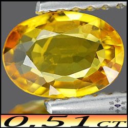 0.51CT Golden Yellow Oval Sapphire Vs - Unheated Stunning Natural Songea Gemstone