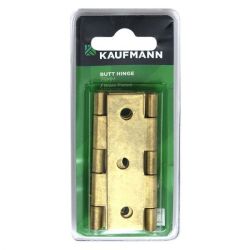 - Butt Hinge 75MM Brass Plated Pair - 5 Pack