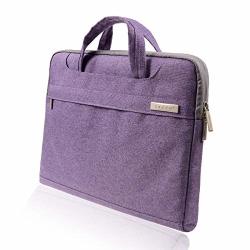 Cerro 15.6 Inch Water-resistant Canvas Fabric Laptop Sleeve notebook Computer Case ultrabook Briefcase Carrying Bag 15.6 Inch Purple