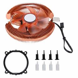 Simlug Cpu Cooling Radiator With Light Mute Computer Cooler Fan With L32- Copper Tubes