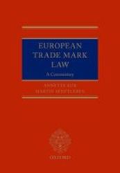 European Trade Mark Law Hardcover