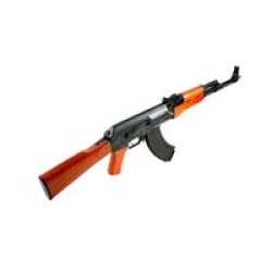 AK47 Aeg Blowback Full Metal Real Wood - 6MM Black Brown 12916