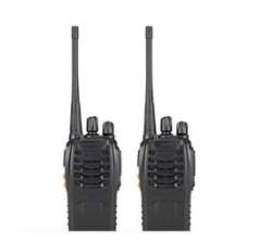 Long Range Walkie Talkies With Earpiece And LED Flashlight 2 Pack Black