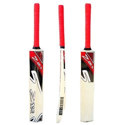 Zeepk Sports Cricket Bat Net Practice Tennis Ball Tape Ball Handcrafted Kashmir Willow Wood Full Adult Size Model Red Babershair