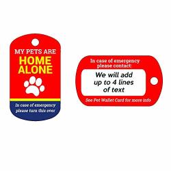 Big Jerk Custom Products Ltd. My Pet's Are Home Alone Keychain Wallet Card And Self Laminating Pouch Customize With 4 Lines Of Text On The Back