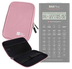 Duragadget Pink Hard Shell 'shell' Case - Suitable For Use With The Texas Instruments Ba II Plus Professional