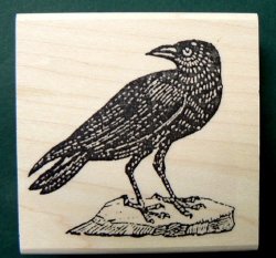 Crow Rubber Stamp Wm P9