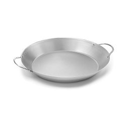 Outset QS68 Stainless Steel Paella Pan 16.5 X 14 X 2 Inches Metallic