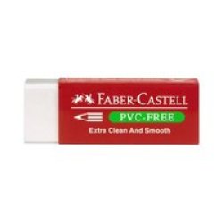 Faber-Castell Pvc Free Eraser With Red Sleeve White