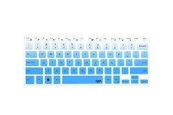 Leze - Keyboard Cover For Dell Inspiron 13 5000 7000 Series 5368 I5378 7370 7373 7368 7378 & 15.6" Dell Inspiron 15 5568 5578 7568 7570 7573 & Xps 15-9550 9560 9570 Laptop - Gradual Blue