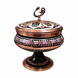 Turkish Gorgeous Handcrafted Handpainted Sugar Candy Chocolate Serving Bowl