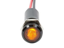 Alpinetech PLB12M 12MM 1 2" 12V Ac LED Metal Signal Indicator Pilot Dash Light Yellow