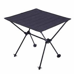 Portable Lightweight Outdoors Table Camping Table Aluminium Alloy Picnic Bbq Folding Tavel Table Outdoor Portable Tables Color : Black