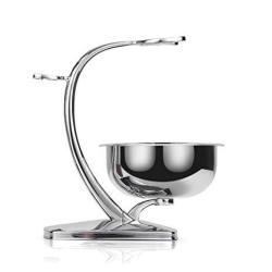 Grutti Deluxe Chrome Razor And Brush Stand With Bowl Compatible With Manual Razor Safety Razor Gillette Fusion Razor This Will Prolong The Life Of