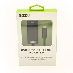 Gizzu Type-C Ethernet Adapter in Black