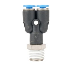 - Pu Hose Fitting Y Joint 4MM-1 4 M - 3 Pack