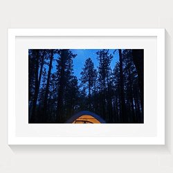 Yishuo Silhouette Of A Couple Having A Romantic Evening In A Camping Tent In The Woods At Night Under The Fashion Apartment Decor White
