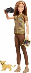 Barbie Photojournalist Doll Brunette With Lion Cub Camera And Magazine Cover Inspired By National Geographic For Kids 3 Years To 7 Years Old