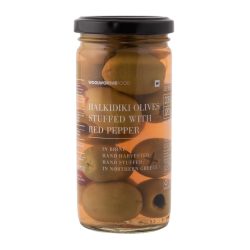 Halkidiki Olives Stuffed With Red Pepper In Brine 230 G