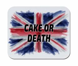 Makoroni - Cake Or Death British England United Kingdom Flag- Non-slip Rubber - Computer Gaming Office Mousepad